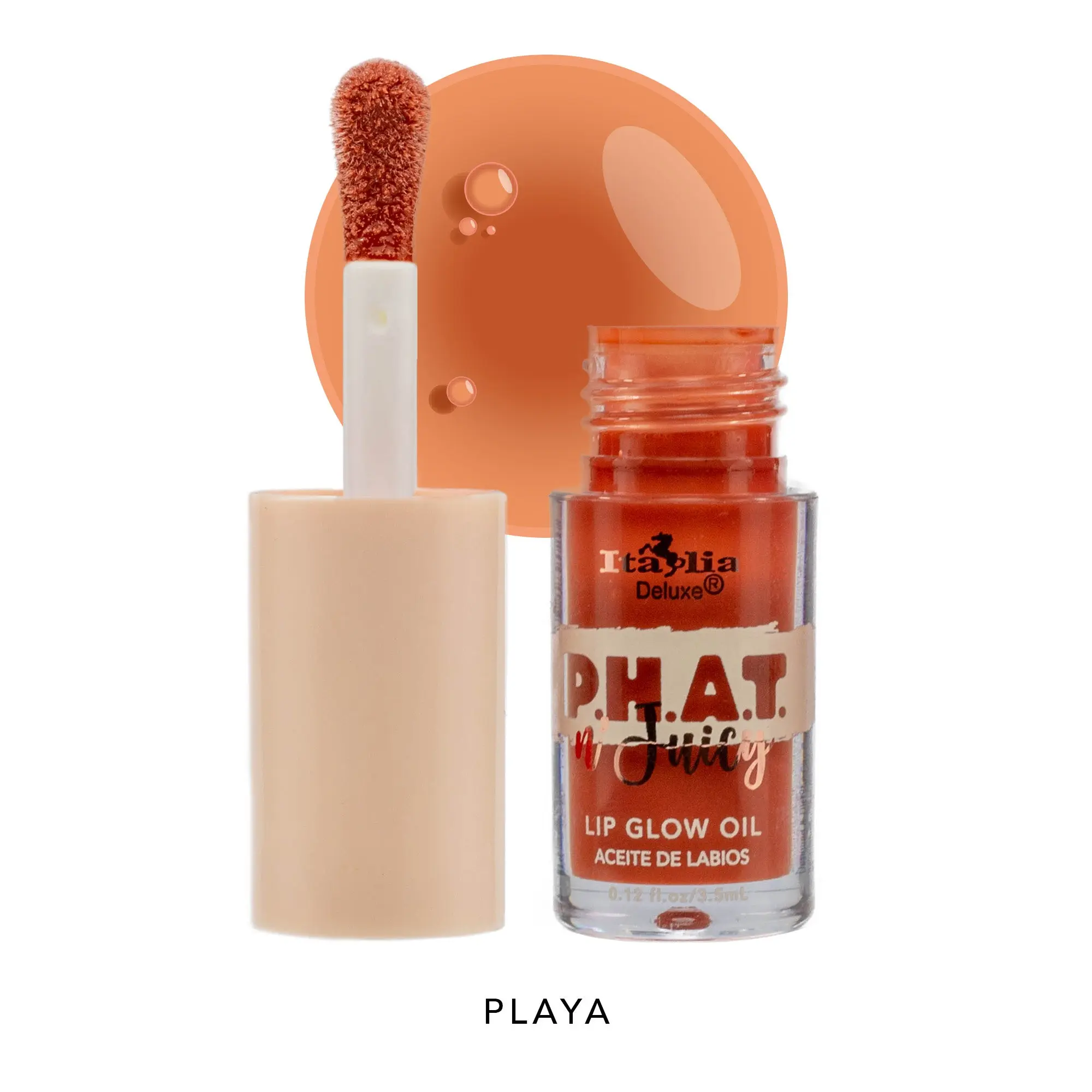 Italia deluxe maquillaje Phat lip oil playa