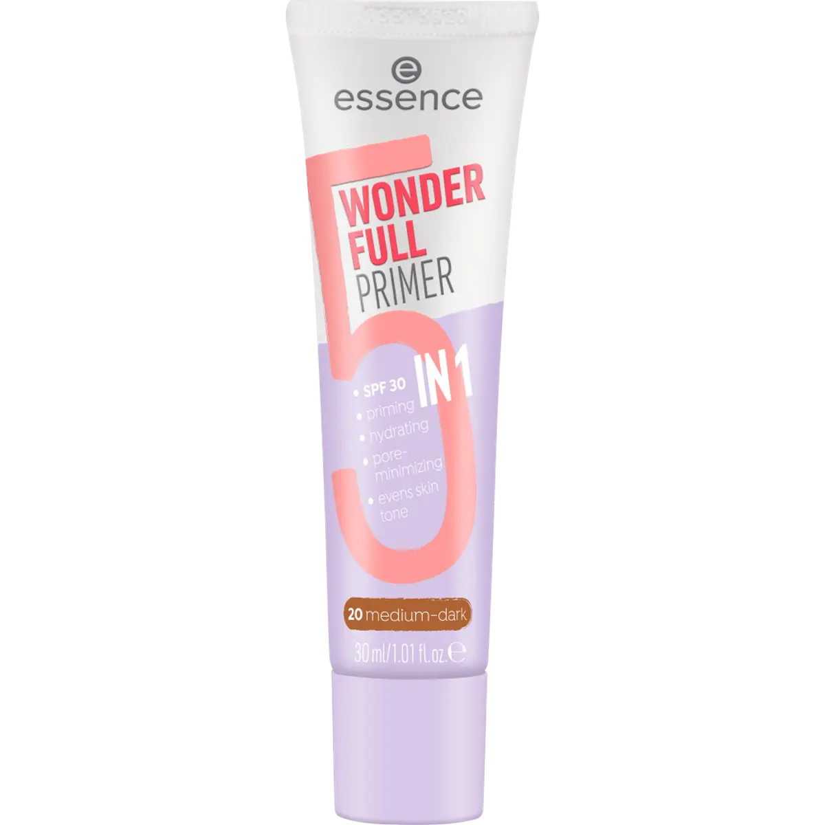 Essence Prebase 5 en 1 en beige semitransparente para una base de maquillaje tipo aerógrafo"