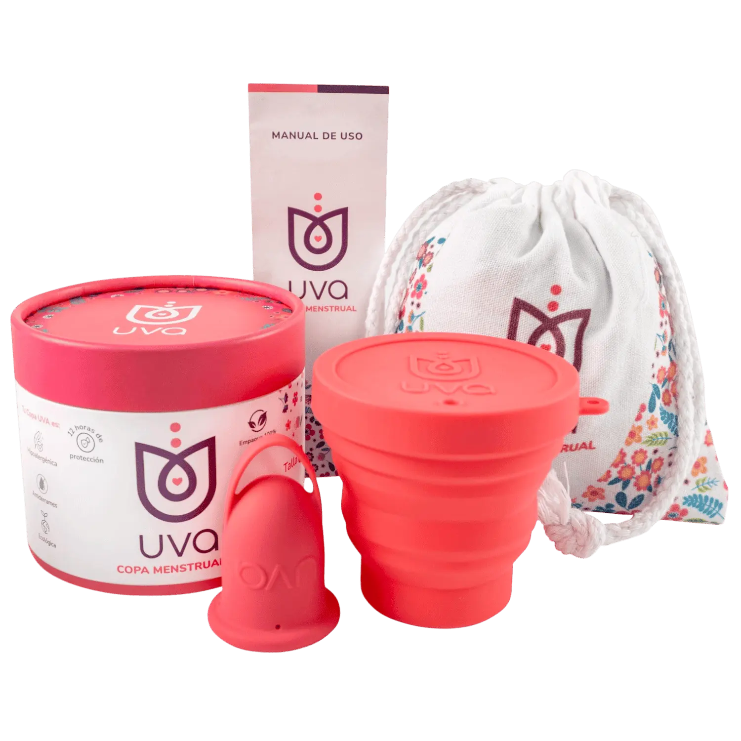 Copa menstrual uva talla A salmon