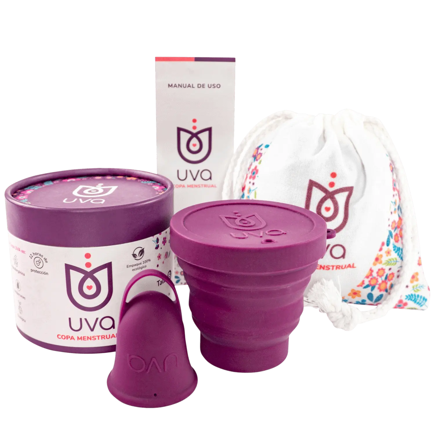 Copa menstrual uva talla B morado