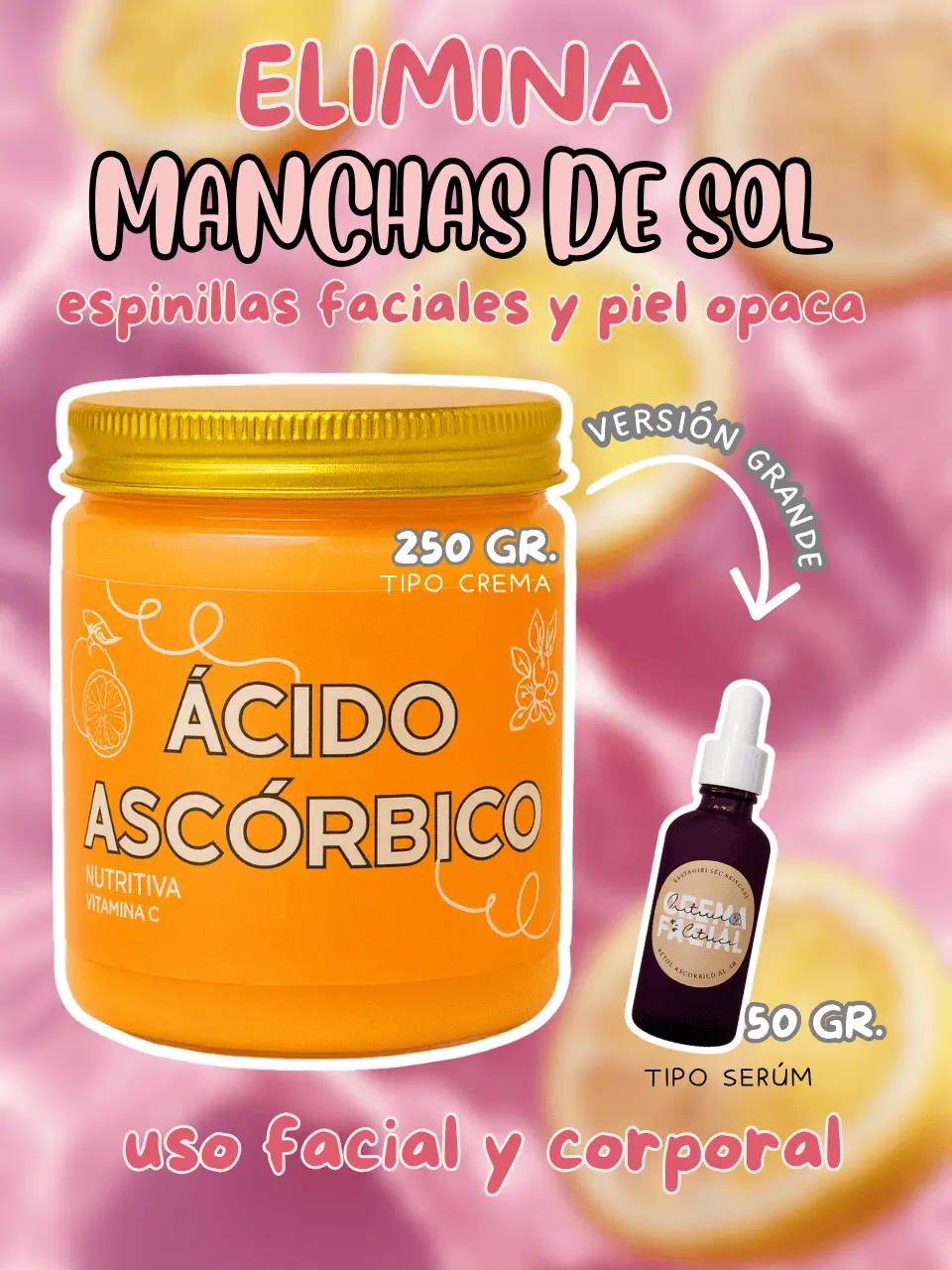 Acido ascorbico fantasia citrica skincare Grande