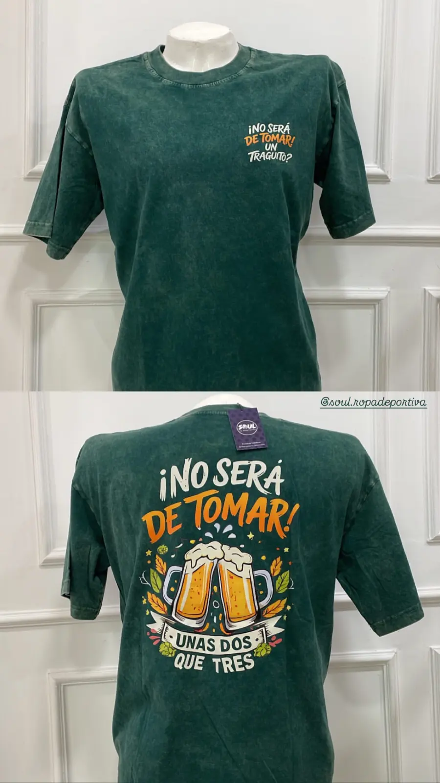 oversize acid wash estampada VERDE/TOMARUNTRAGUITO L