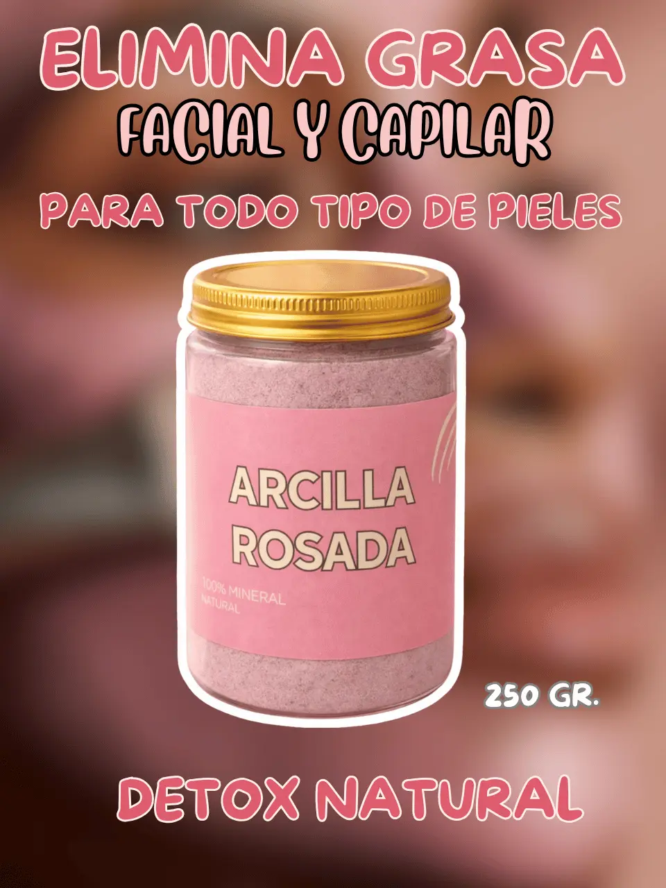 Arcilla rosada skincare grande