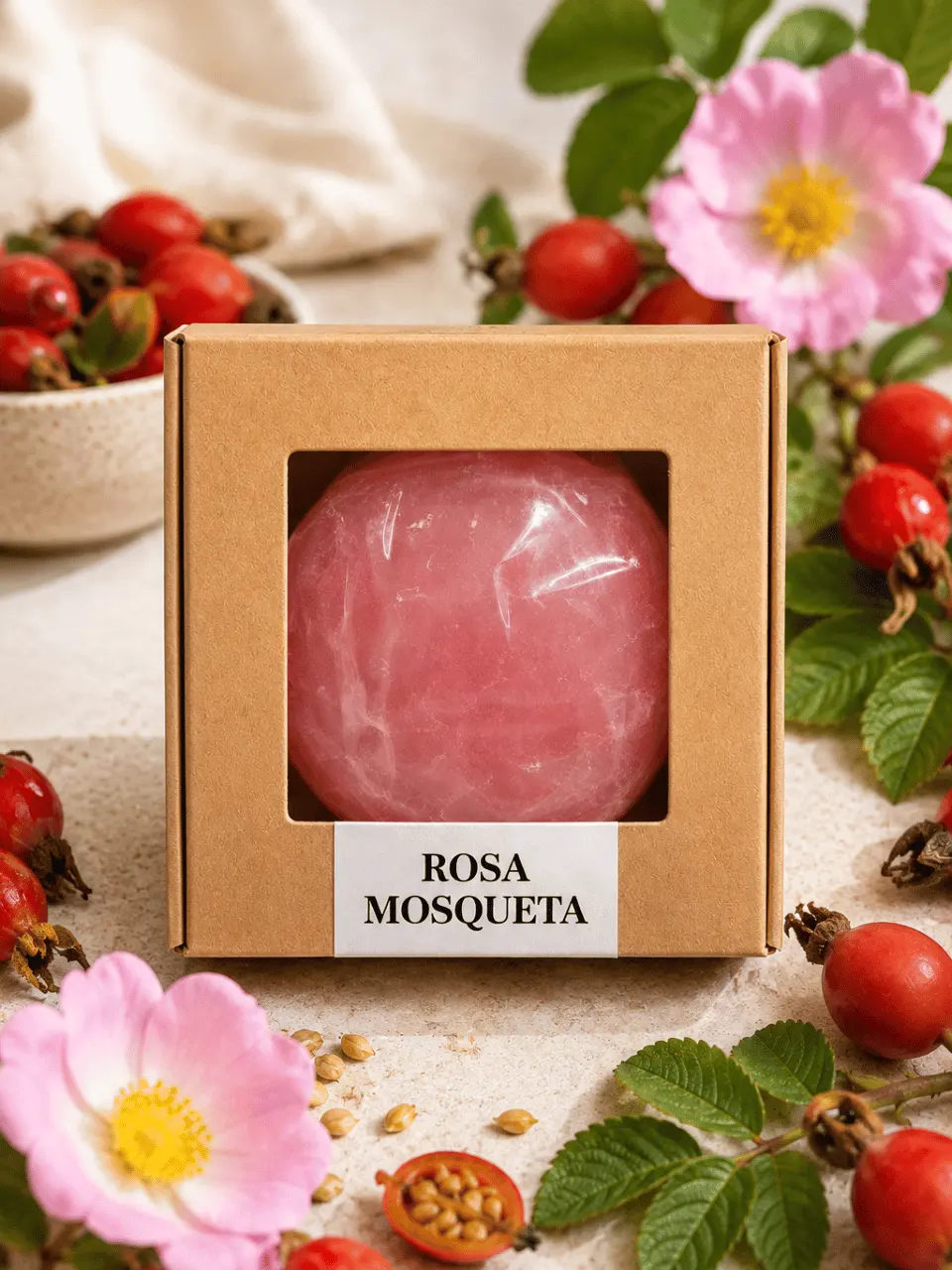 Jabon rosa mosqueta