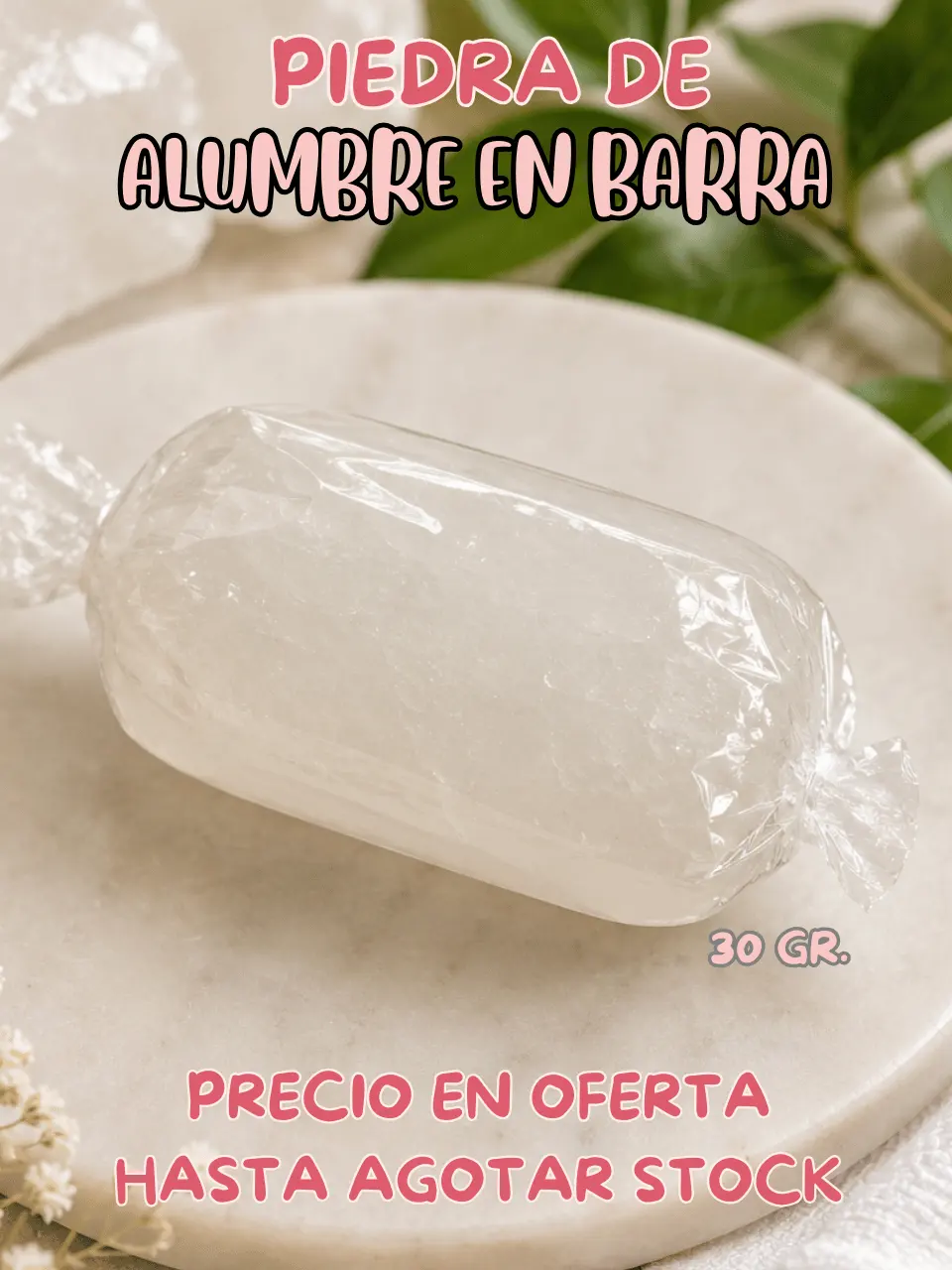 Piedra de alumbre en barra