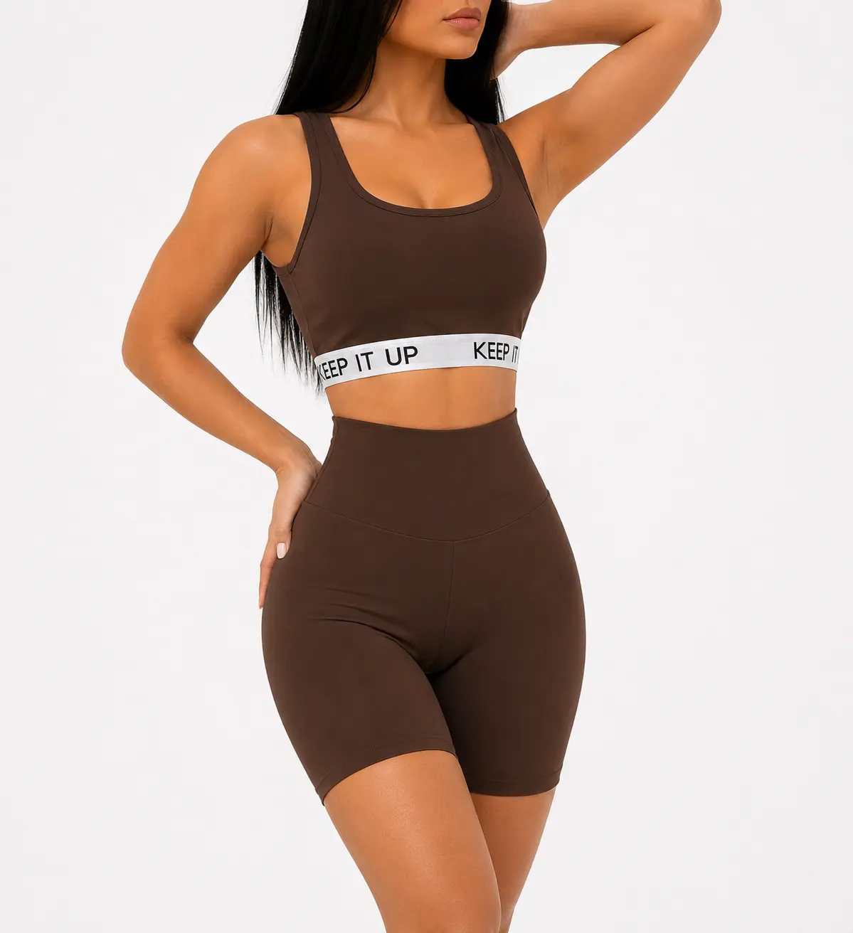 Tops color café talla S-M