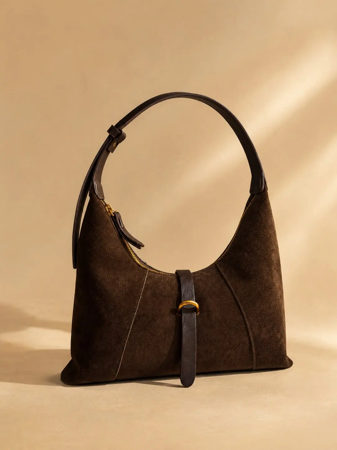 Cartera Gamuza Café