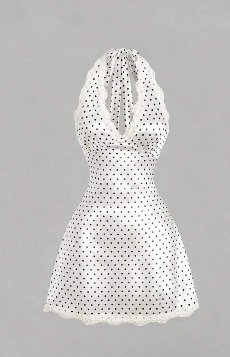 Vestido lunares satinado talla S