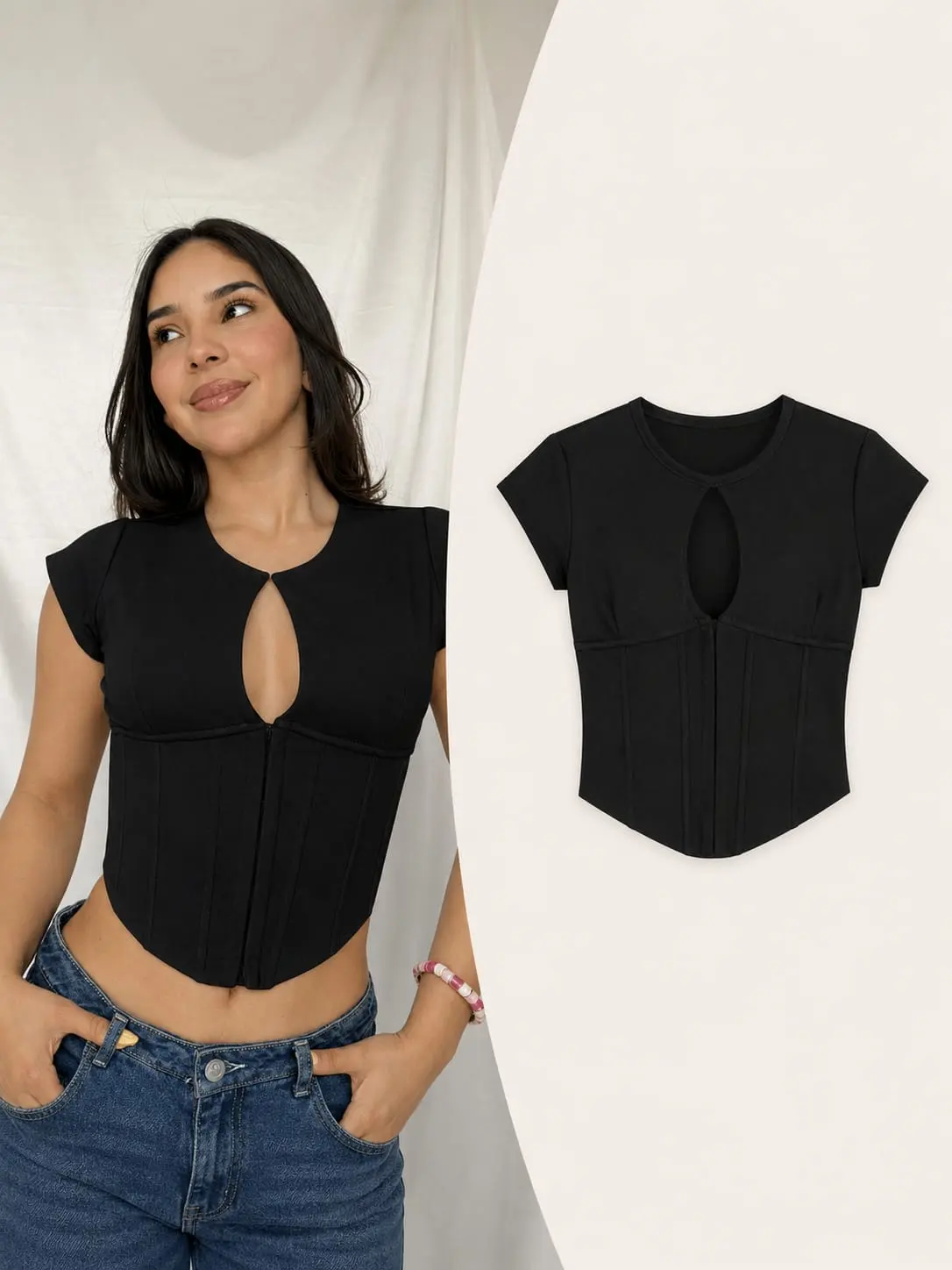 Top efecto corset