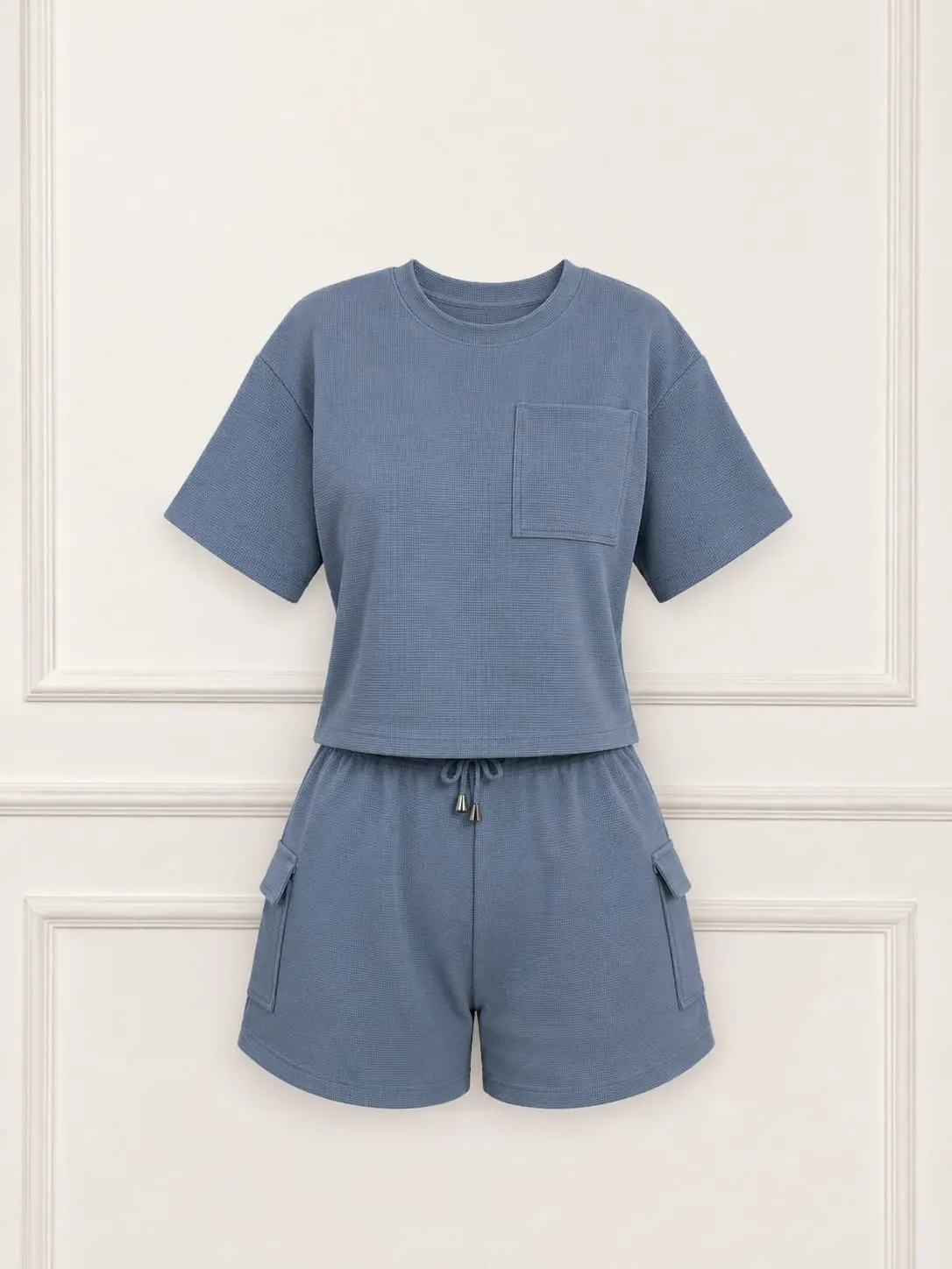 Conjunto overzise celeste