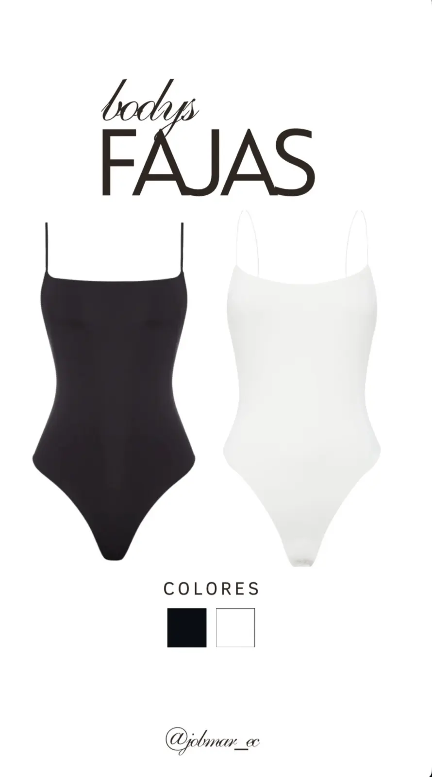 Body negro con tirantes finos talla S