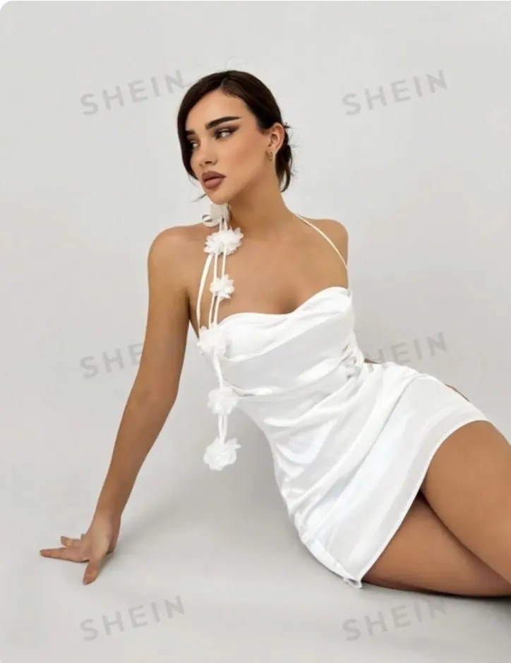 vestido blanco corto talla S