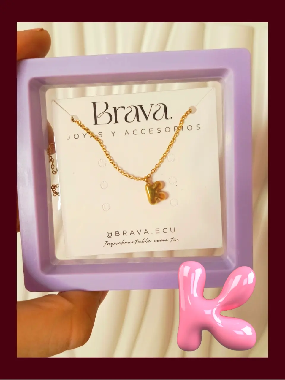 COLLAR CON LETRA/INICIAL k - CIC0K