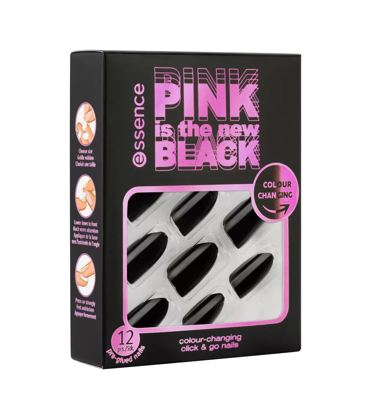 Essence Pink is the new black Uñas postizas 01 show your pink side