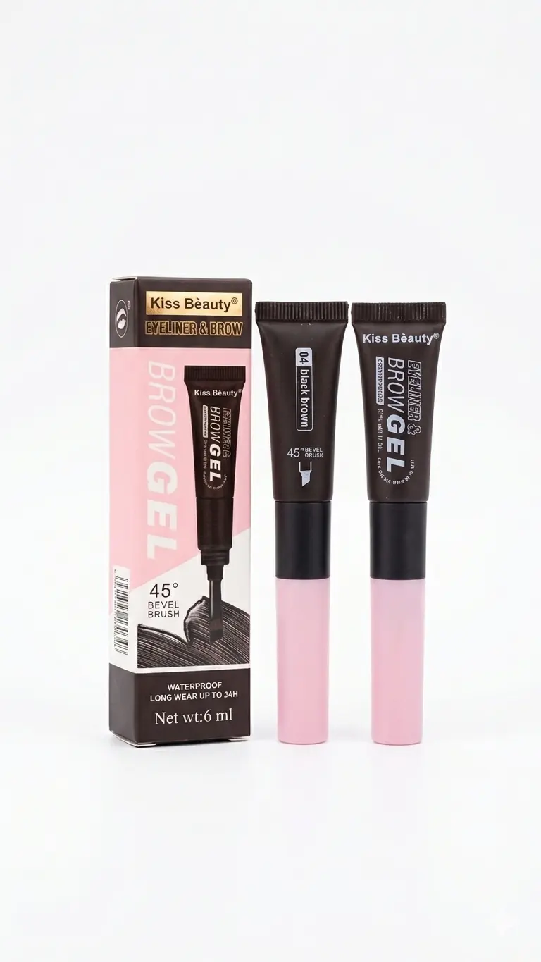 Kiss Beauty maquillaje Gel de cejas Tono: 04 black brown