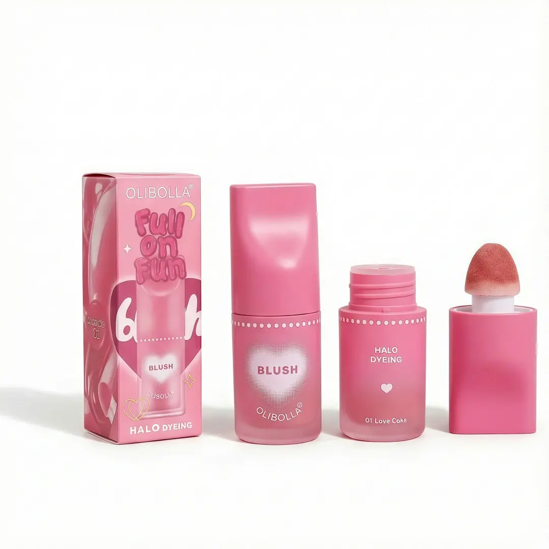 Olibolla maquillaje Rubor liquido halo dyeing dupe sheglam 01 love cake