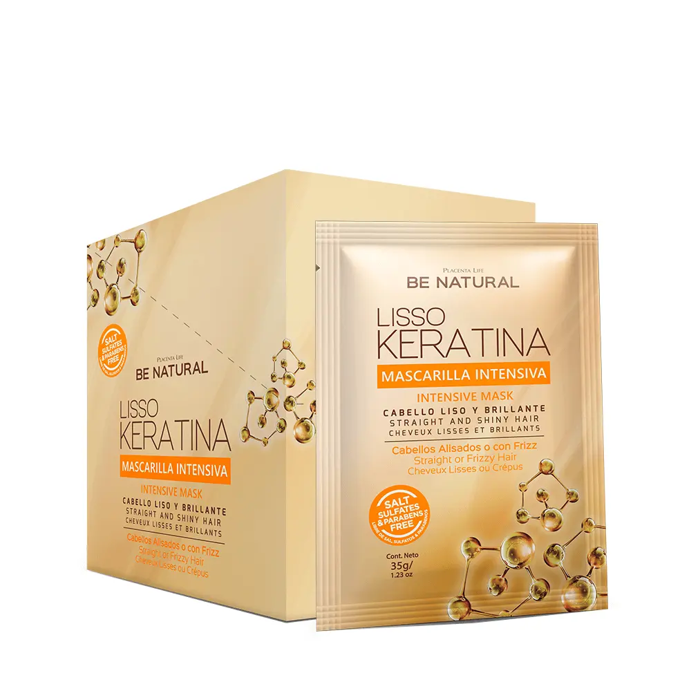 Be natural mascarilla tratamiento Lisso Keratina sachet 35g