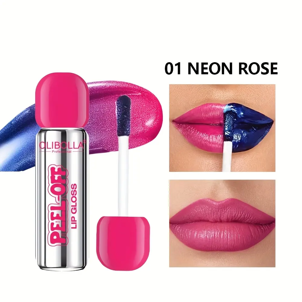 Olibolla peel off lip gloss tono 01 neón rose