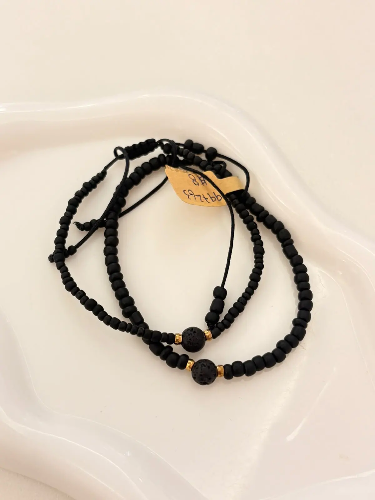 PULSERA PAREJA PIEDRA NEGRA