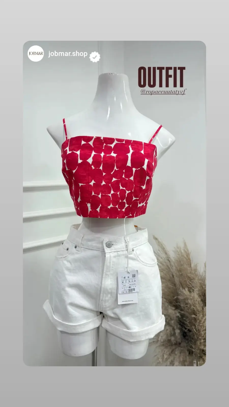 TOP- ESTAMPADO ROJO (M) BANANA REPUBLICA