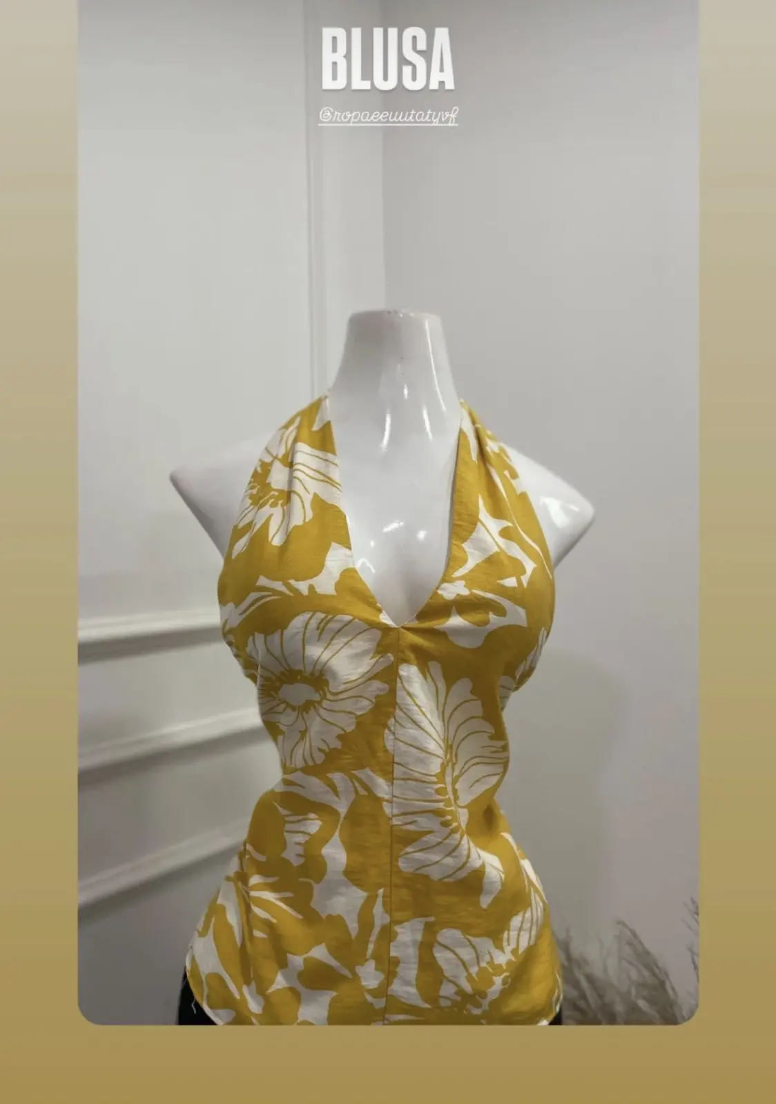 BLUZA FLORES AMARILLAS BANANA REPUBLICA (S)