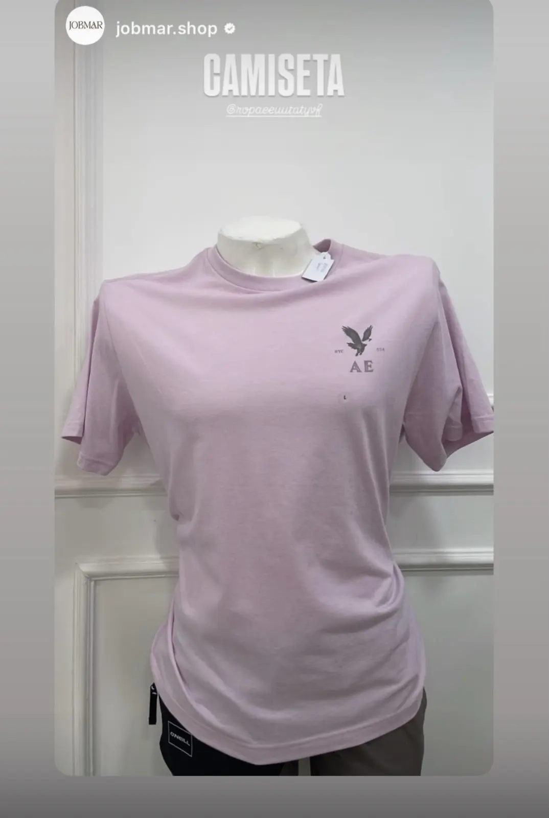 CAMISETA AMERICA EAGLE LILA HOMBRE (L)