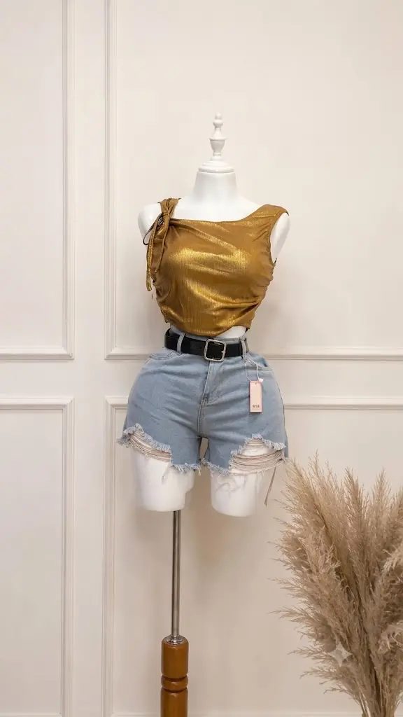 short de mezclilla con cinturon