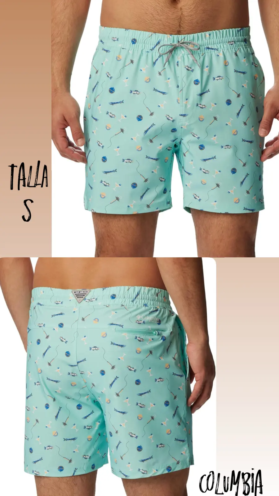 BERMUDA COLUMBIA  CELESTE CÓCTEL TALLA S