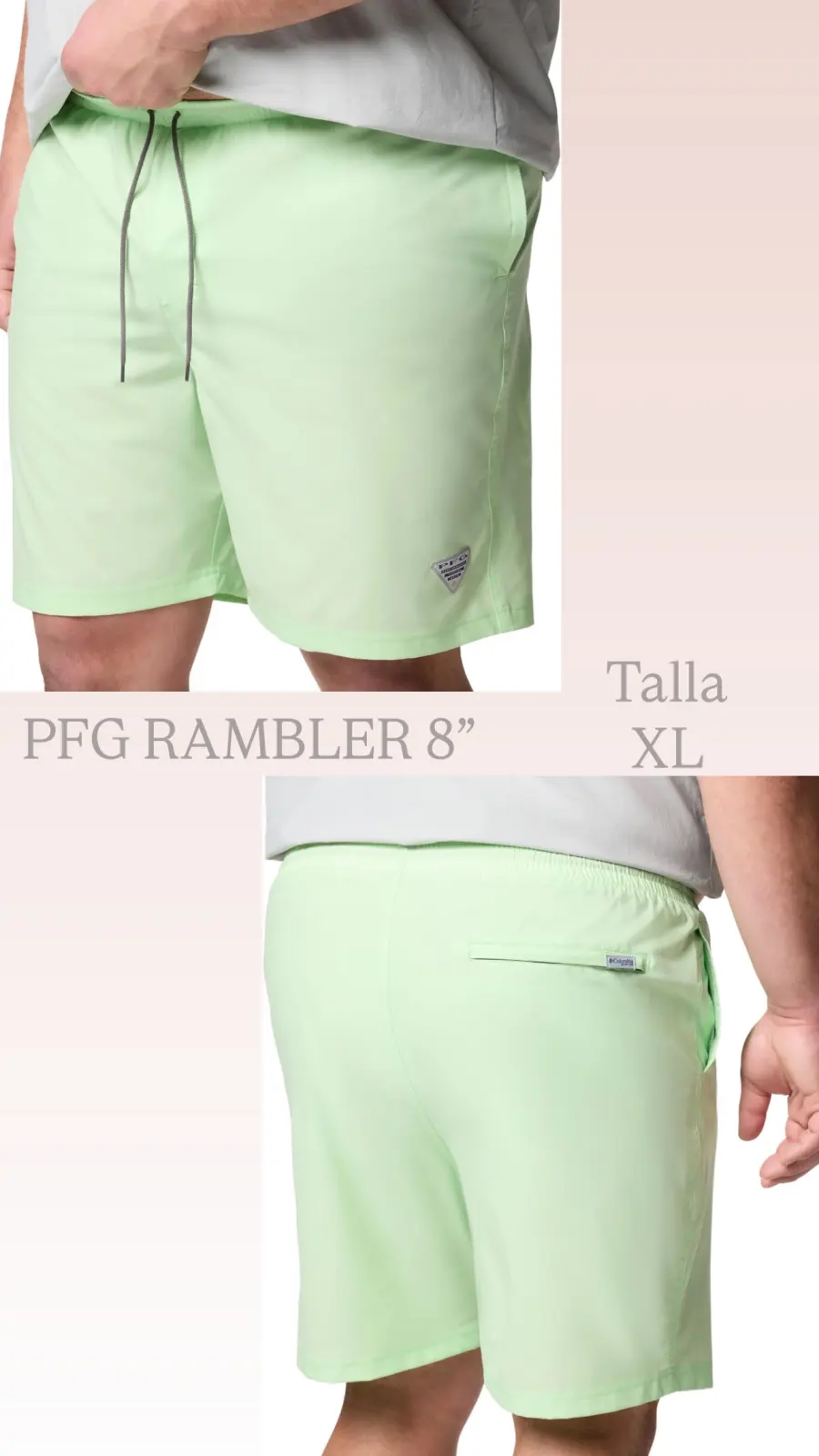BERMUDA COLUMBIA VERDE LIMÓN TALLA XL