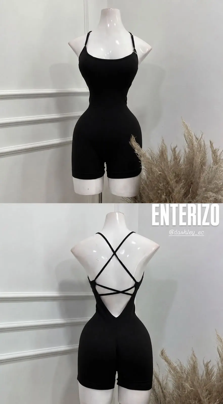 Enterizo negro copas S