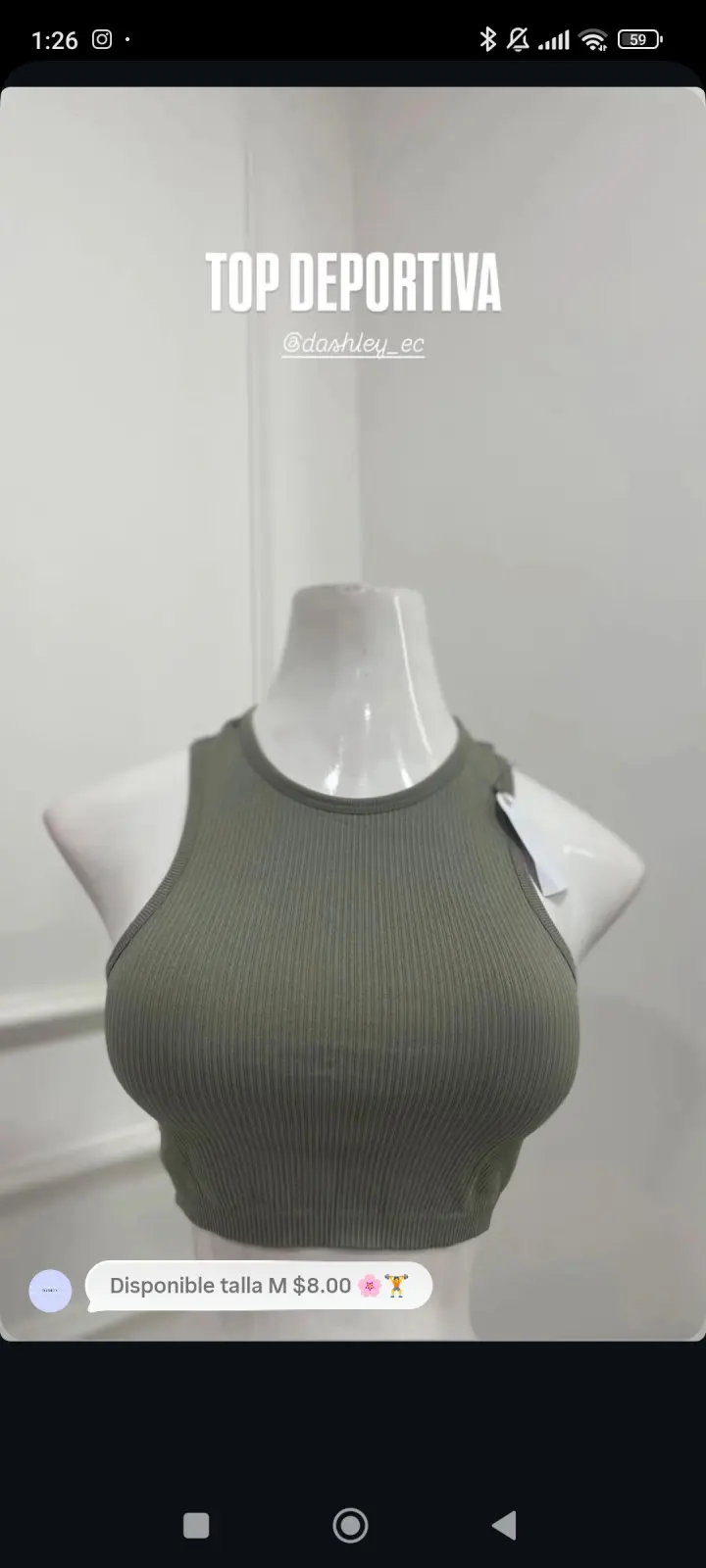 Top verde M
