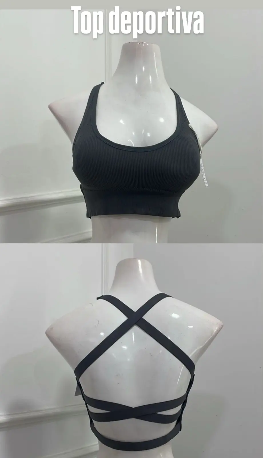 Top cruzana gris S