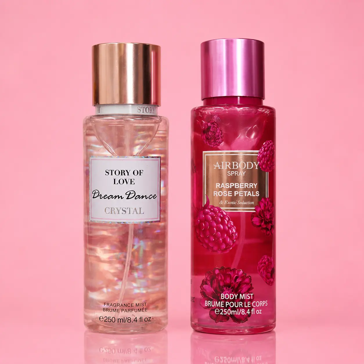 Spray raspberry rose petals