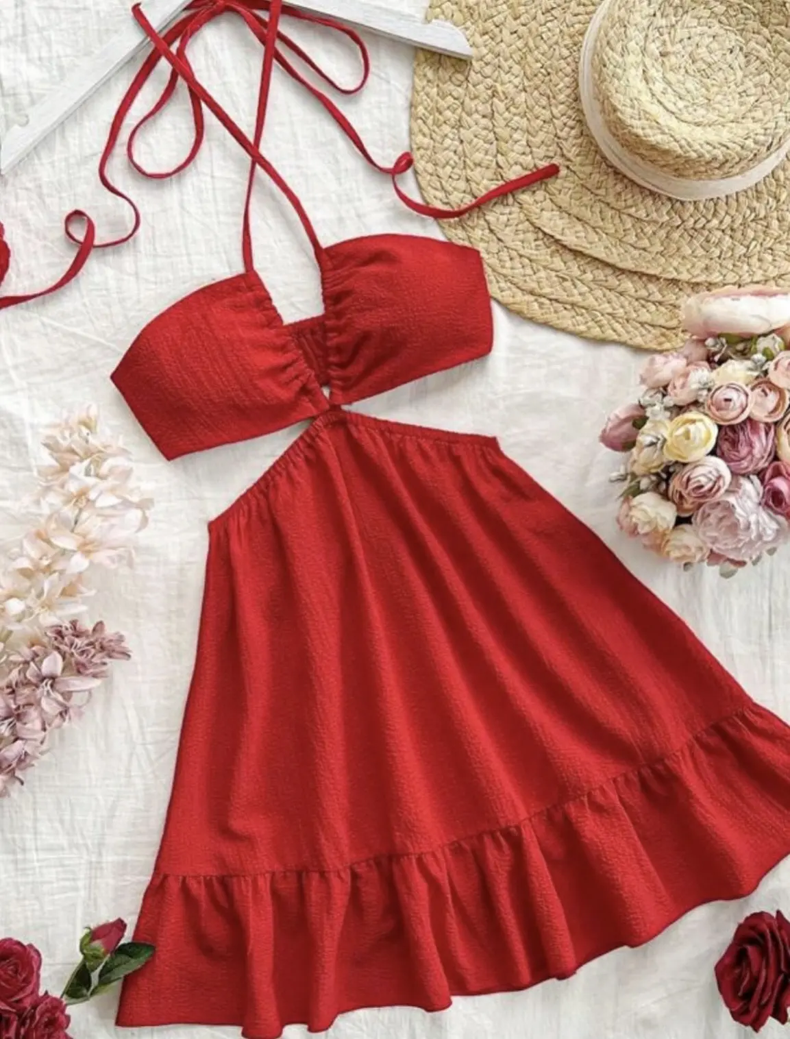 Vestido rojo corto talla S