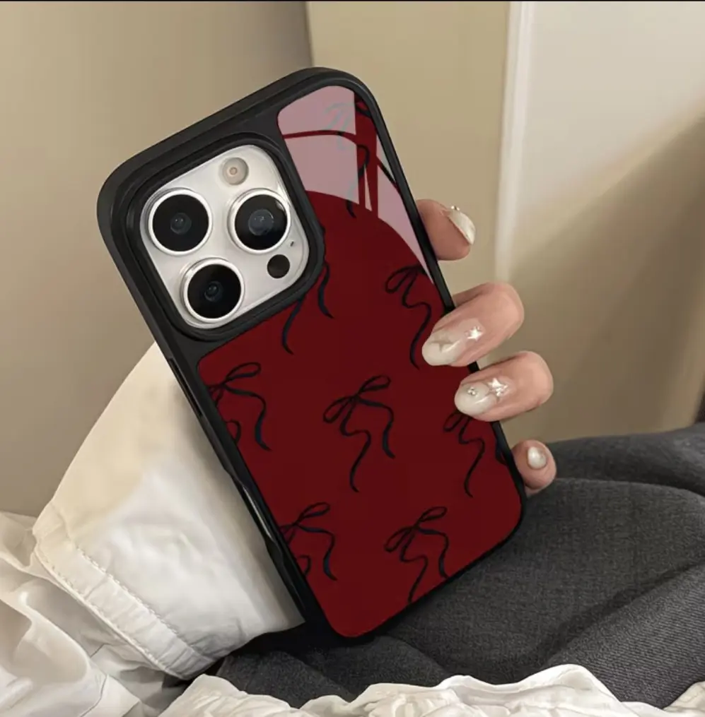 IPHONE CASE 16 PRO MAX VINO DISEÑO LAZOS
