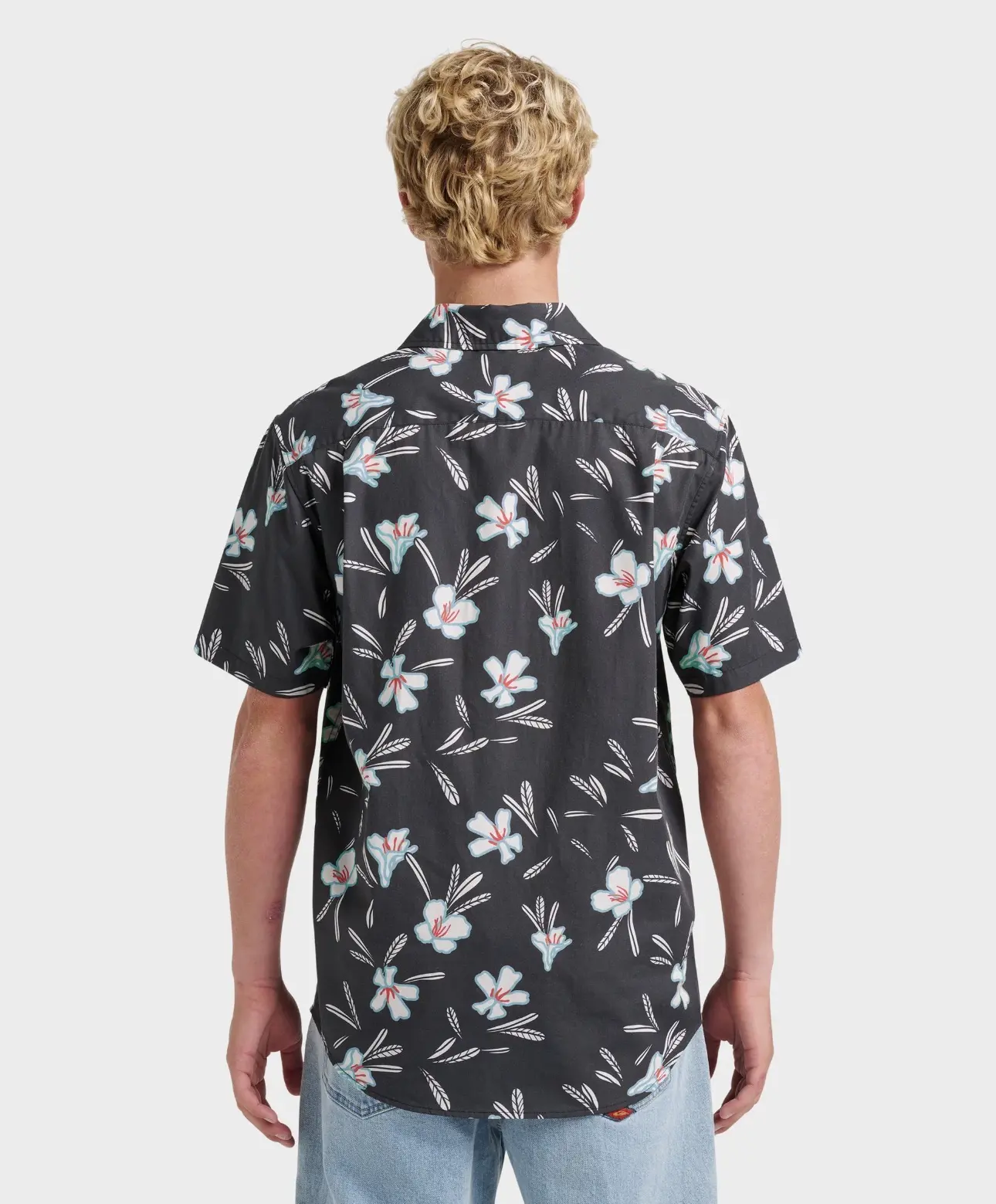 CAMISA QUIK GRIS FLOR BLANCA TALLA S