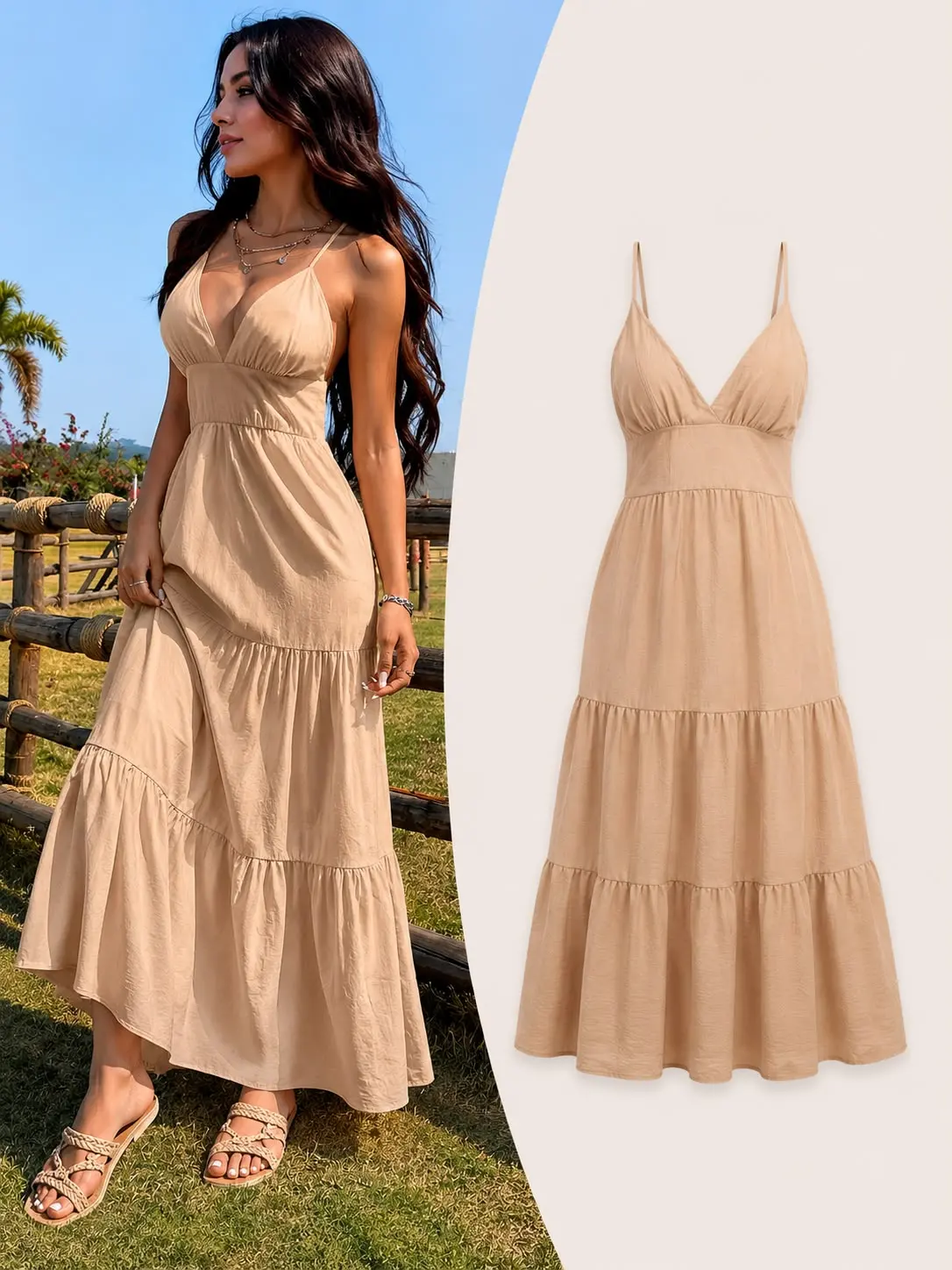 Vestido Francis Beige