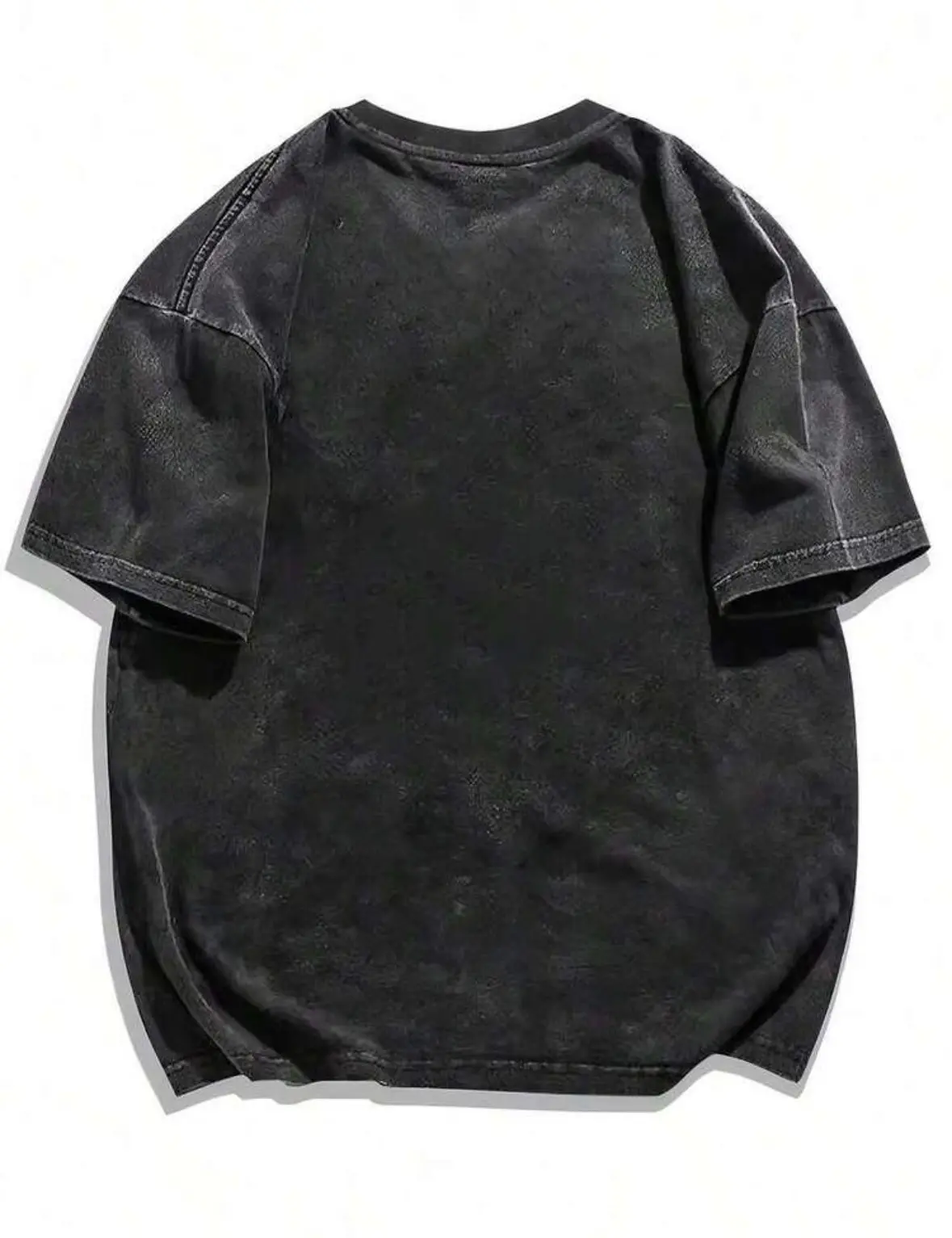 Camiseta de algodón gris con estampado de llamas talla M