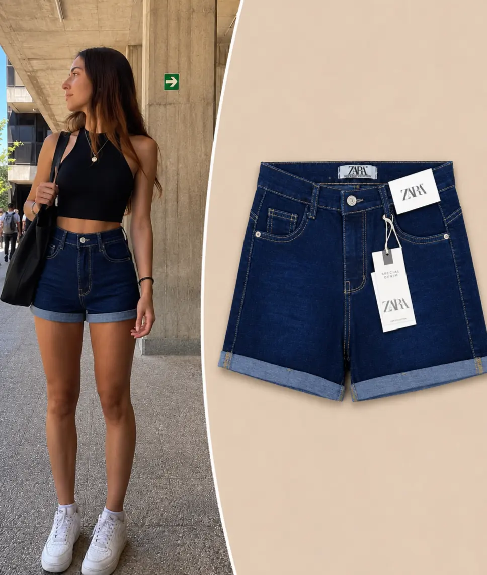 Shorts Azul Oscuro Jeans talla 10