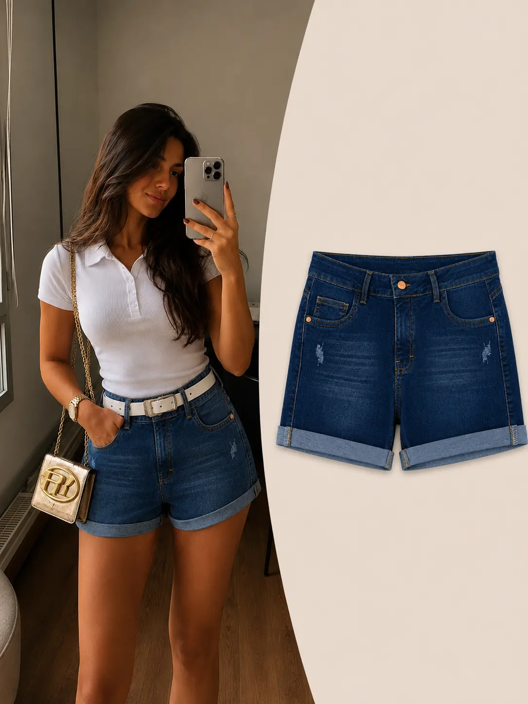 Shorts Azul Oscuro Jeans talla 12