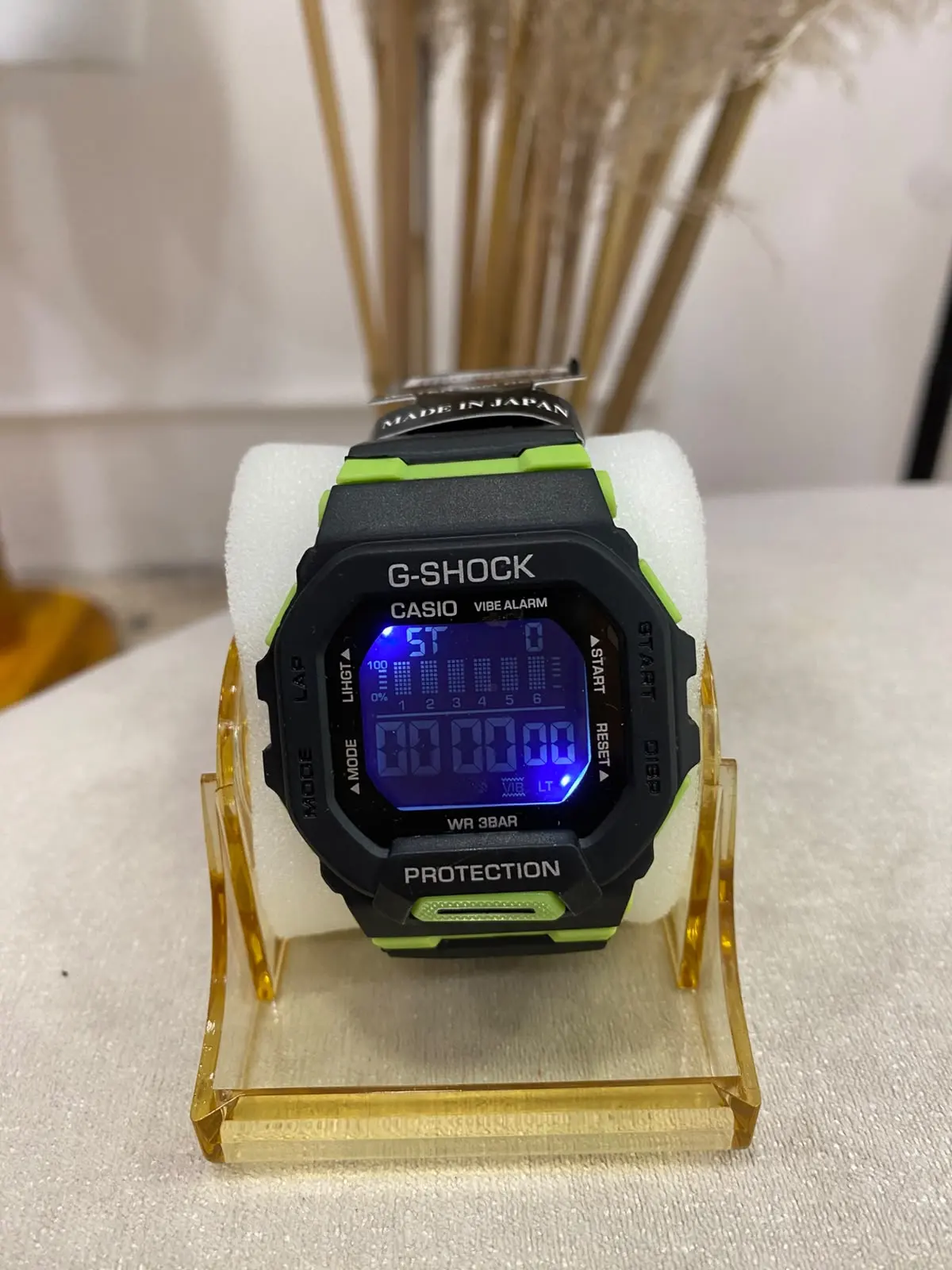 reloj hombre Casio negro verde claro