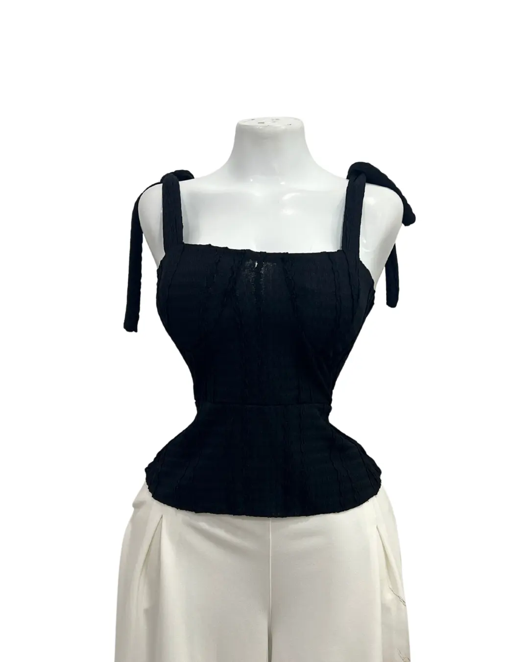 Blusa de tiras negra estándar talla S/M