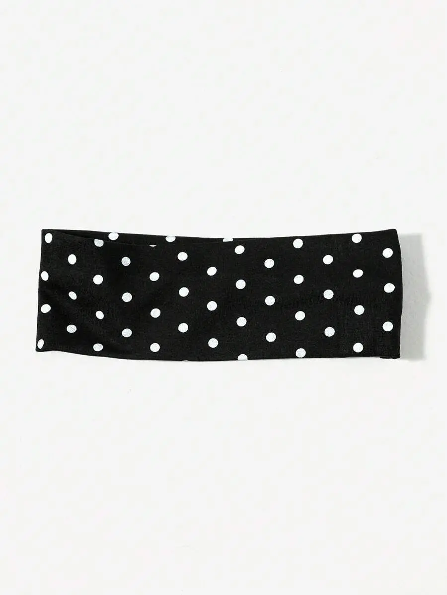 POLKA DOT HEANDBAND NEGRO
