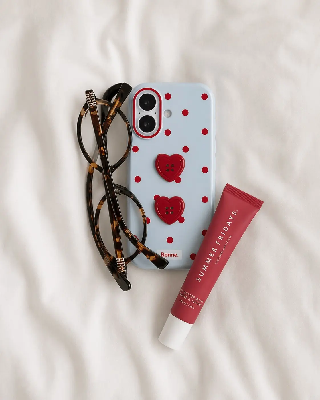 IPHONE CASE 17 CELESTE DISEÑO PUNTO & BOTONES