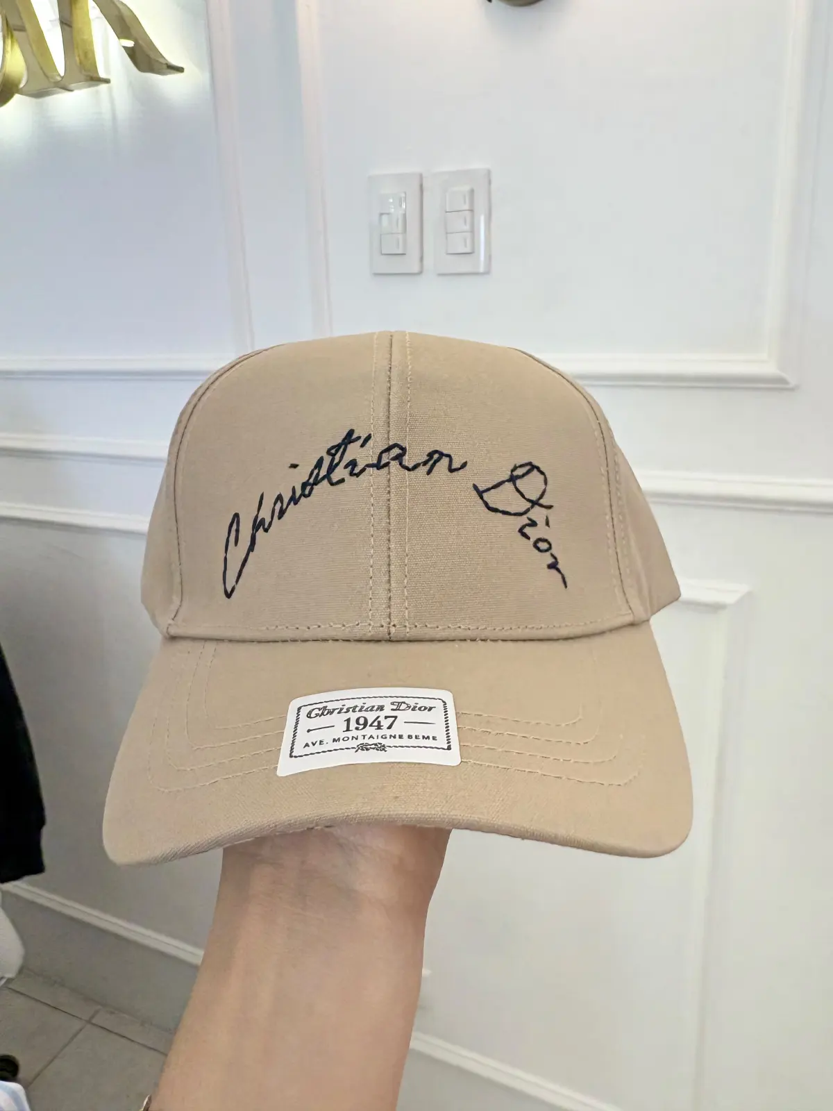 Gorra Cristian Dior beige