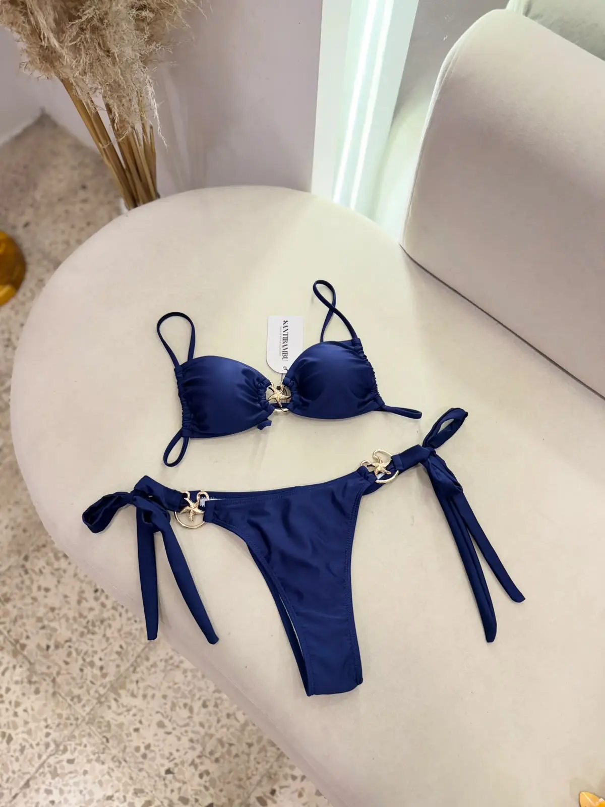 Traje de baño azul 2 piezas talla M