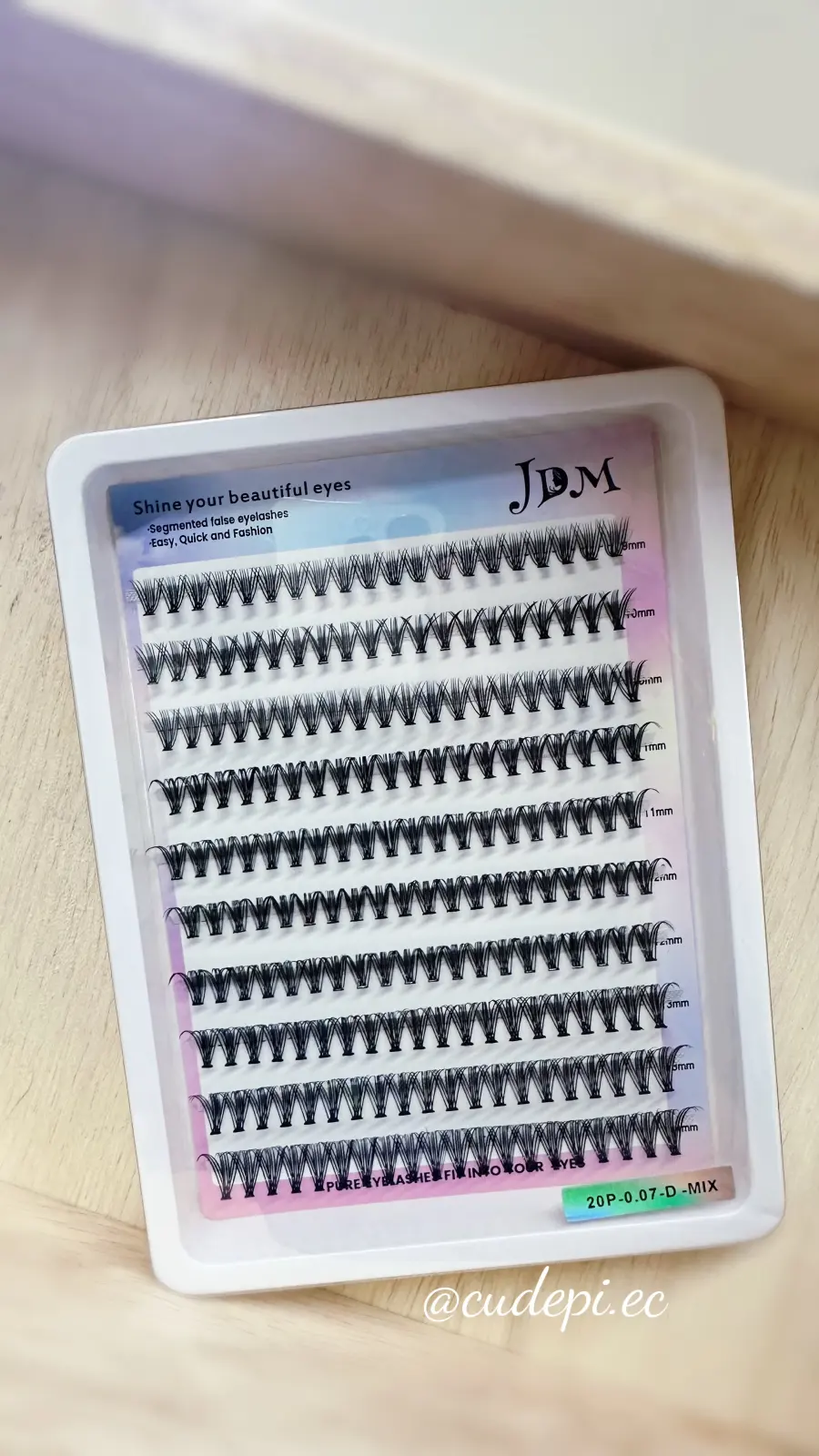 Maquillaje Pestañas Postizas JDM 20 P mix de 9mm a 14mm