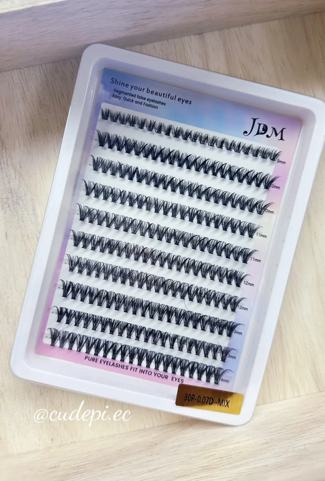 Maquillaje Pestañas Postizas JDM 30 P mix de 9mm a 14mm