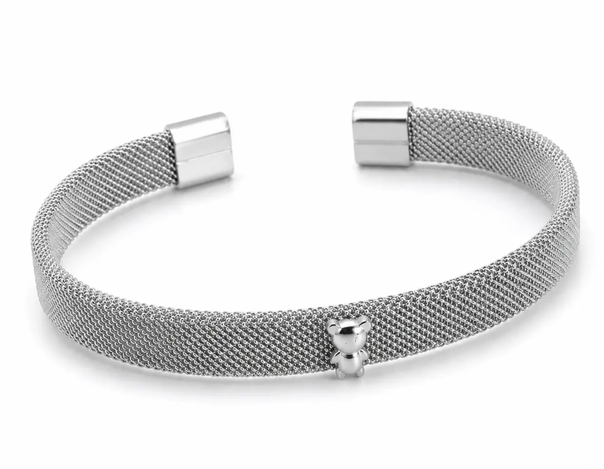 Pulsera SQP8 oso plateado