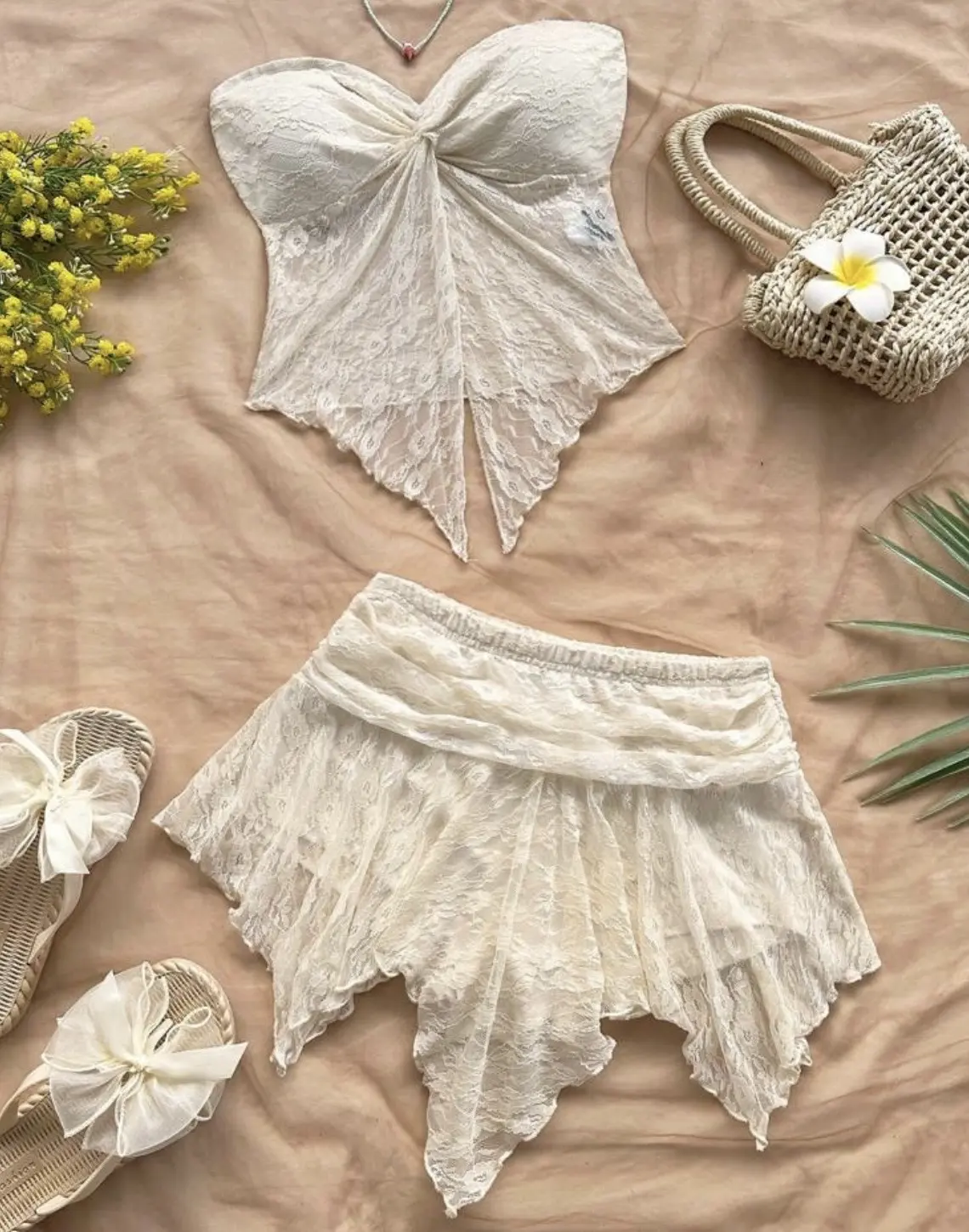 Conjunto 2 piezas beige talla M